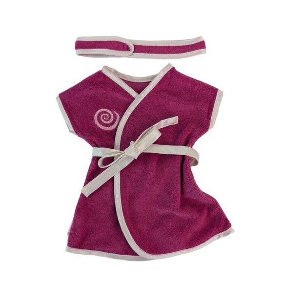 American Girl Other - American Girl Magenta Spa Salon Robe & Headband Doll Clothes